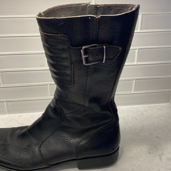 - Tremp - black leather boots - leather lined zipper & buckle EUC - Picture 8 of 15